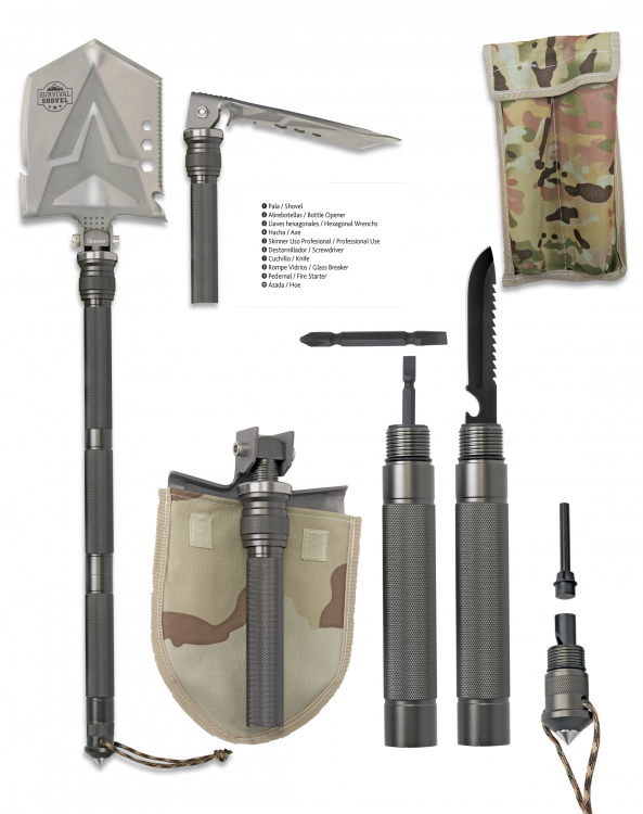 PALA SURVIVAL 20 CM 11 MULTIUSOS