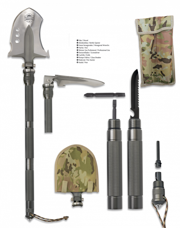 PALA SURVIVAL 20 CM 11 MULTIUSOS